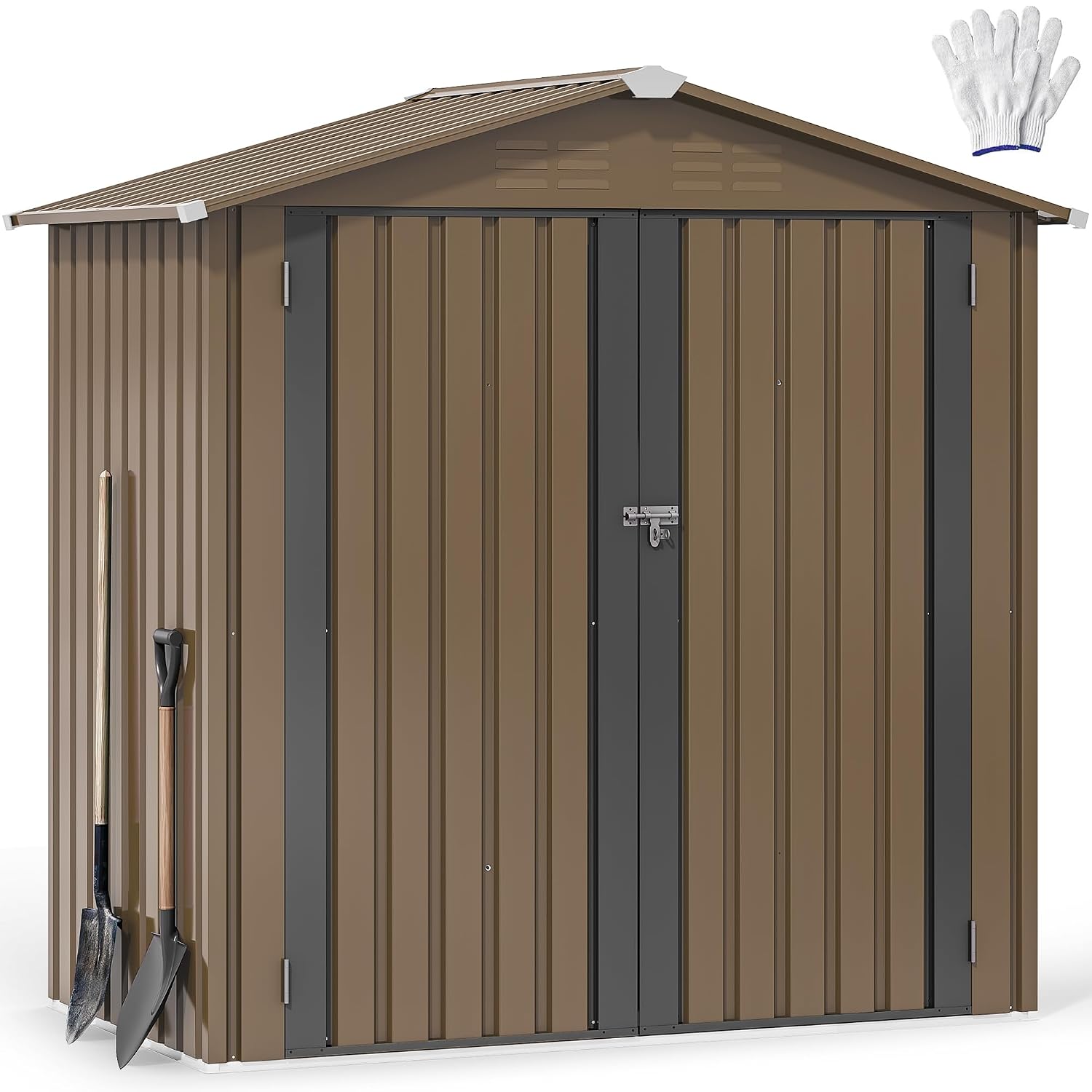 Gardening Tools Storage - Galpão de Armazenamento Metálico para Exterior