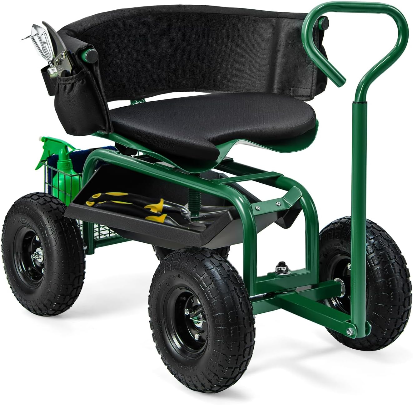 Gardening Tools For Seniors - Cadeira de Jardinagem com Rodas, Ajustável