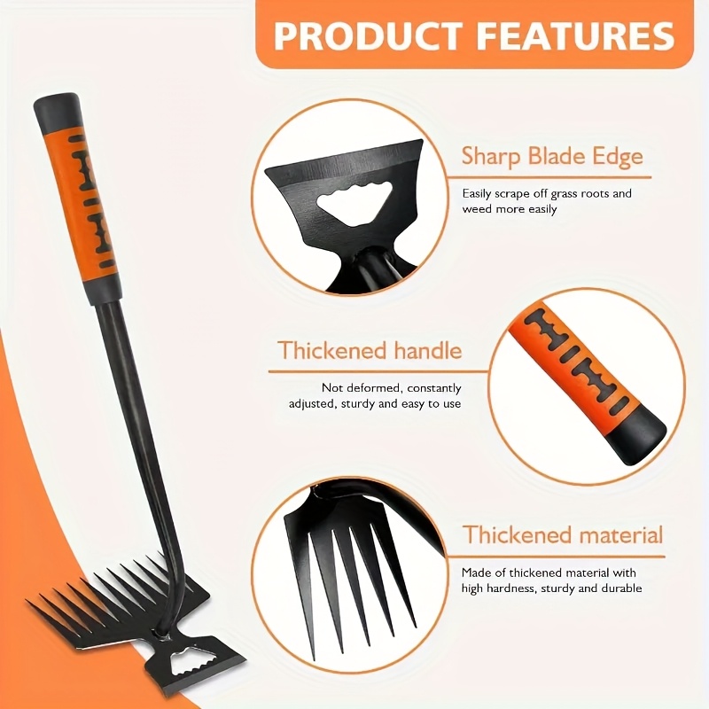 Raspador de Jardim 2 em 1 com  - Gardening Tools To Remove Grass avaliação e preço
