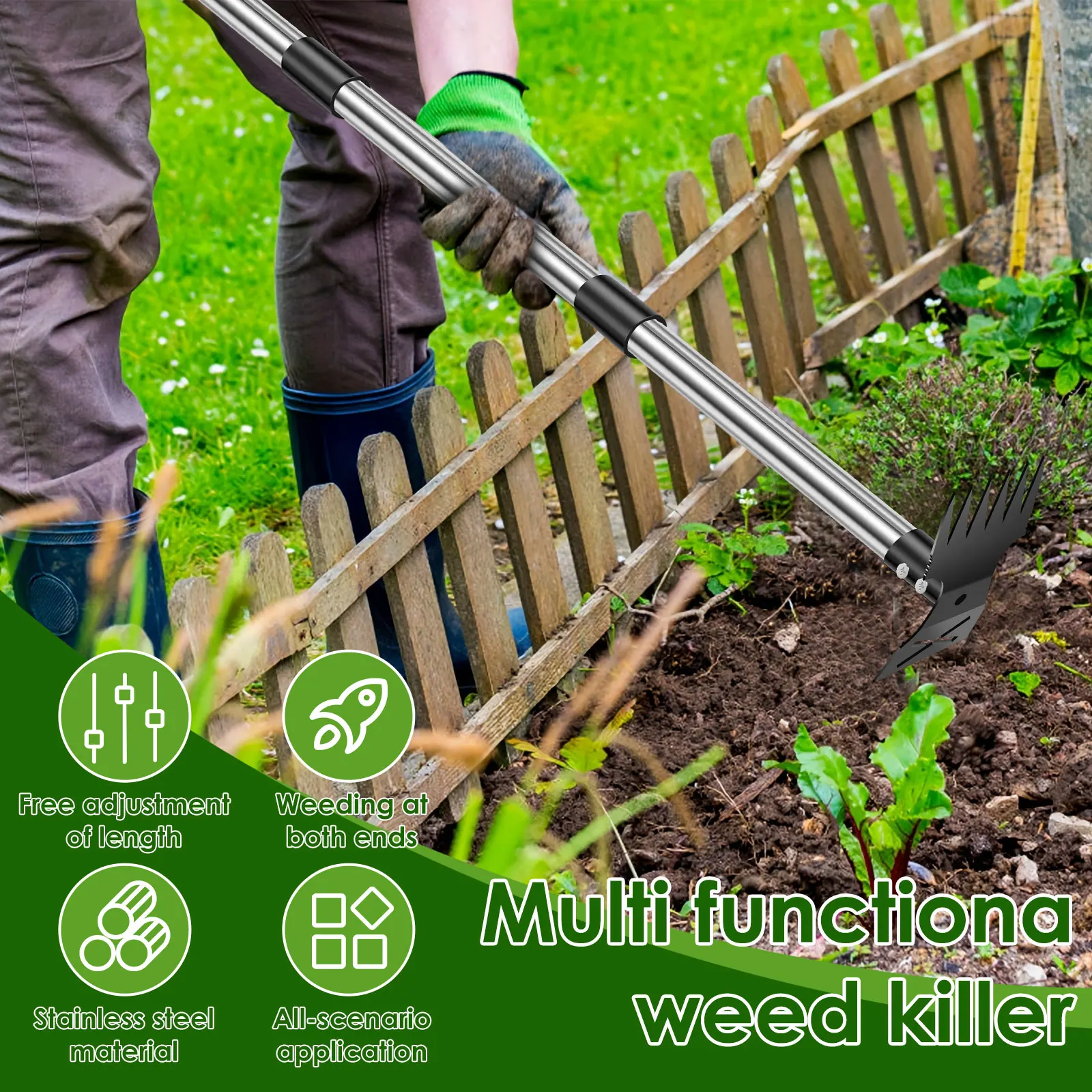 Ancinho de palha de jardim, aç - Gardening Tools To Remove Grass avaliação e preço