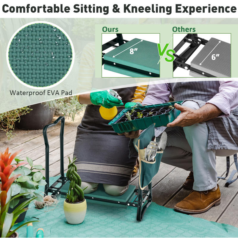 Assento e Apoio para Joelhos p - Gardening Tools For Seniors avaliação e preço