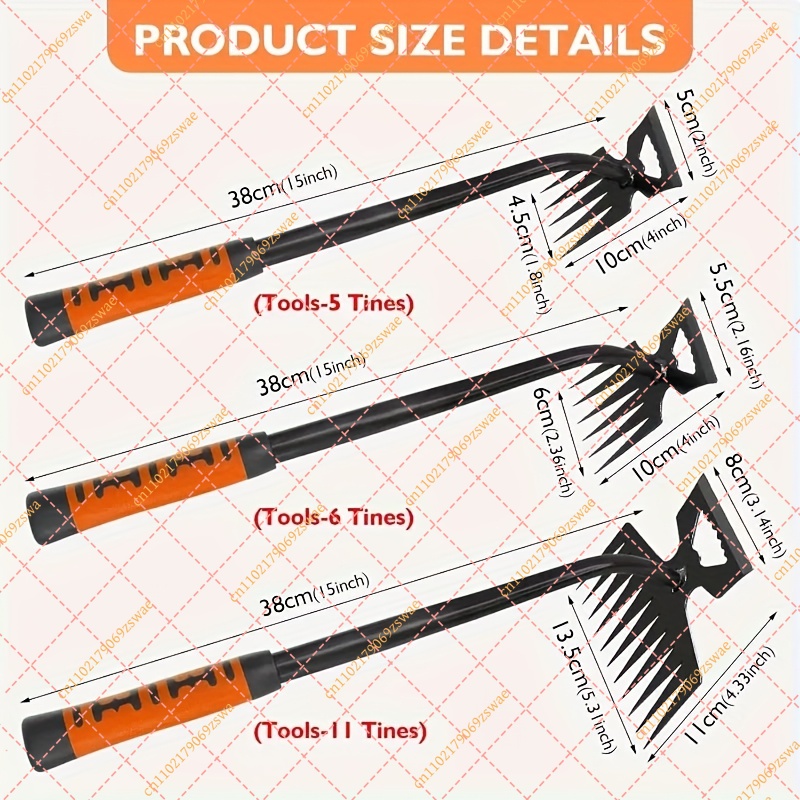 Rake de Jardim 2 em 1 em Aço C - Gardening Tools To Remove Grass avaliação e preço