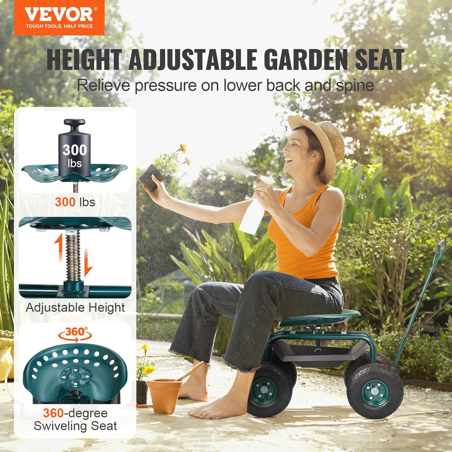 Carrinho de Jardim com Assento - Gardening Tools And Uses avaliação e preço